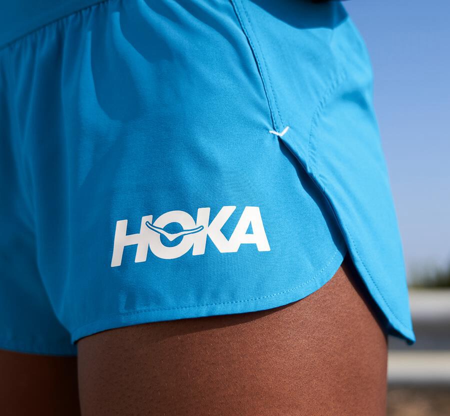 Hoka One One Performance Shorts Dam - Blå - TWMIR-0214